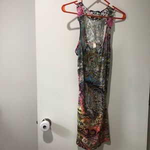 Sleeveless Short Colorful Dress